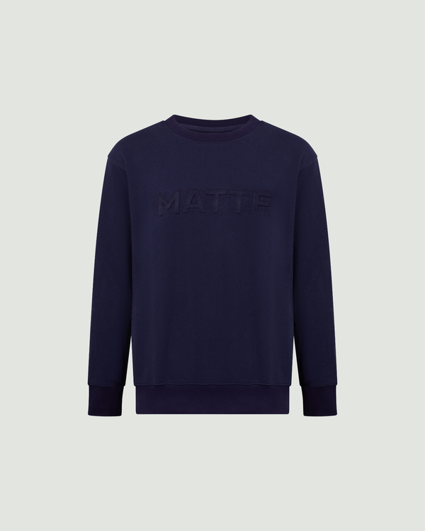 Navy Embossed Sweatshirt