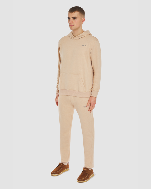 Camel Loopback Hooded Sweatshirt