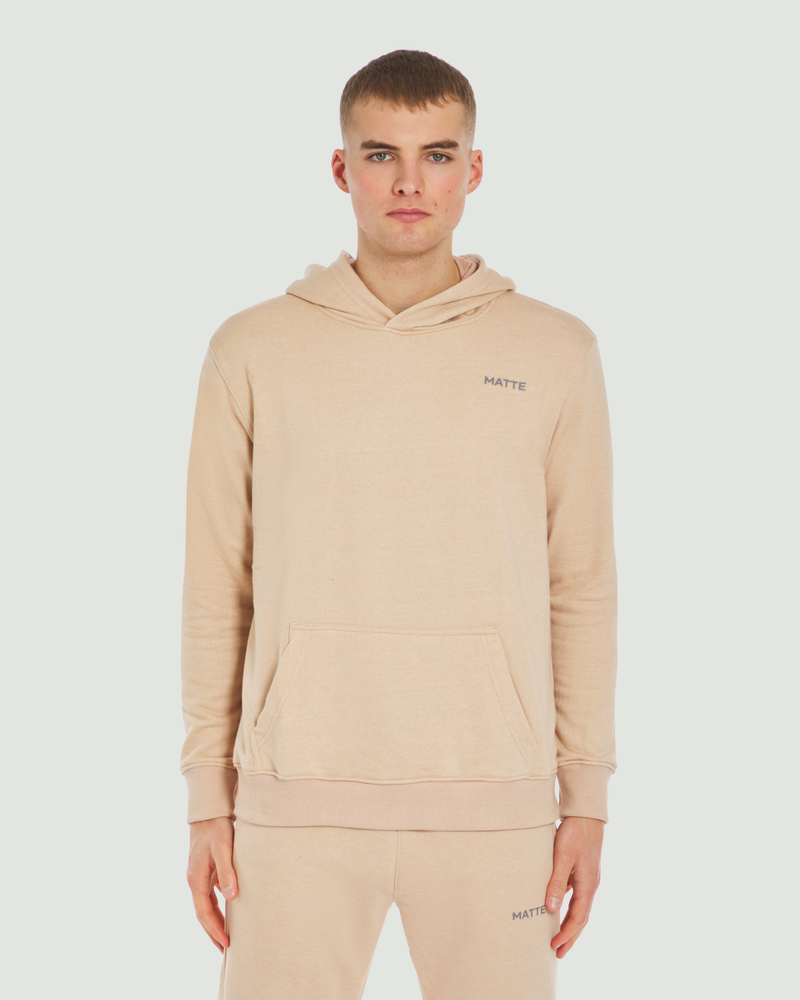 Camel Loopback Hooded Sweatshirt